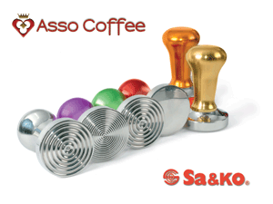 Темперы Asso Coffee с концентрическими линиями